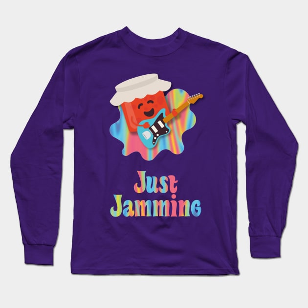 Retro Guitar Player | Vintage Jam | Funny Puns Long Sleeve T-Shirt by Fluffy-Vectors